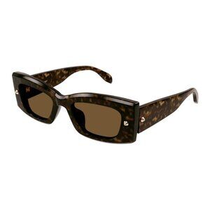NEW NEW ALEXANDER MCQUEEN AM0426S 002 HAVANA BROWN SUNGLASSES